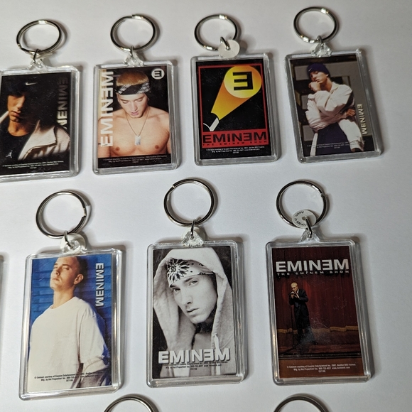 Wholesale Lot of 12 pcs Eminem Keychains As Is Music Key Chain - Picture 3 of 4